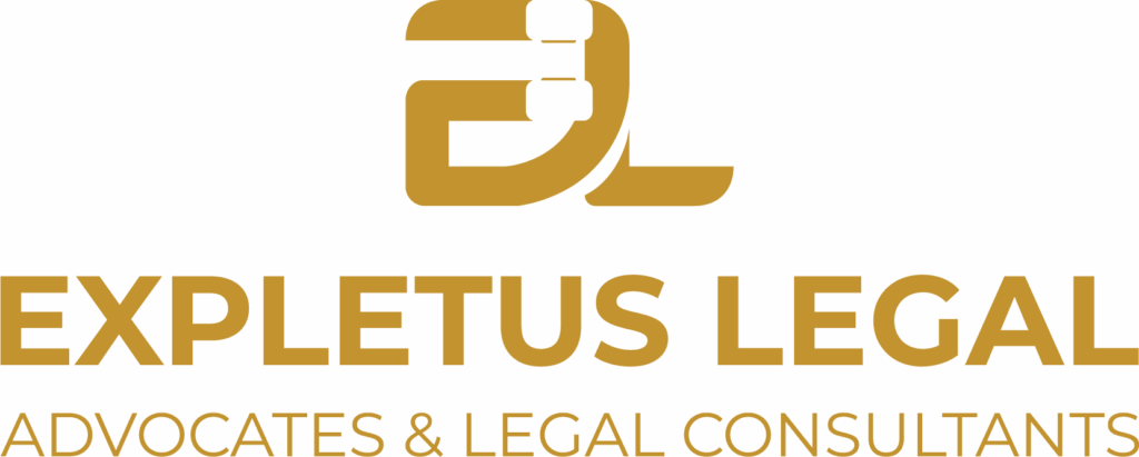 Expletus Legal Logo with Name Gold
